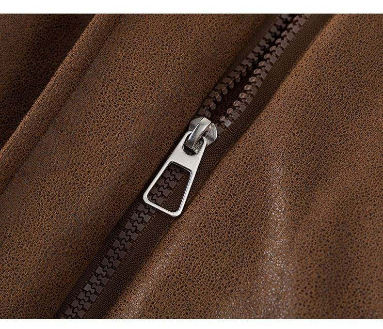 Kurze Pufferjacke aus PU für Damen mit abnehmbarem Kunstpelzkragen – kuscheliger Wintermantel mit Fleecefutter in mehreren Farben_voghion.com