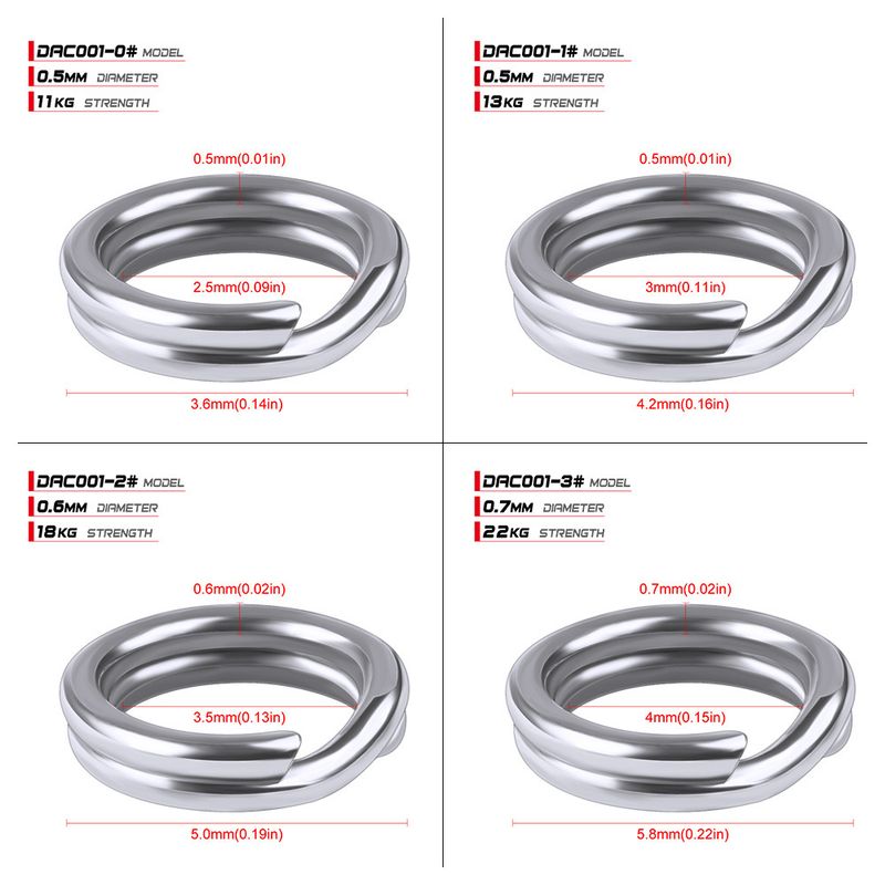 PROBEROS Stainless Steel Double-Layer Flattened Ring Lure Bait Loop_voghion.com