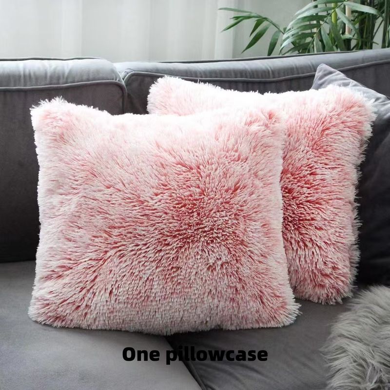 Sofa Throw Pillow, Headrest, Plush Gradient Throw Pillowcase, Plush Car Lumbar Support_voghion.com