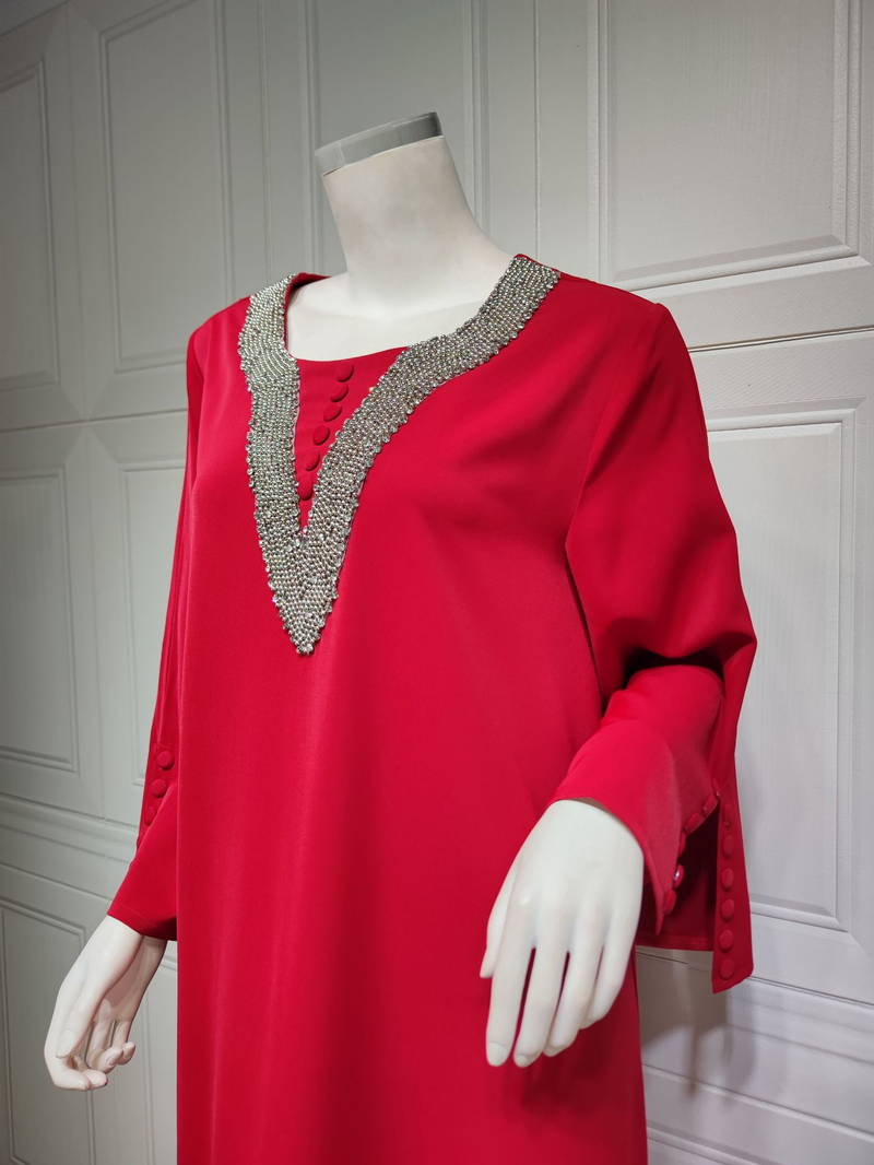 Muslimische Abaya Mit Seilstickerei, Damenrobe, Traditionell, Moderne, Wunderschön, Ramadan_voghion.com