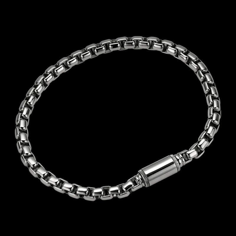 Bracciale da uomo in argento puro, alla moda, leggero, di lusso, di nicchia, di fascia alta, semplice, versatile, per uomo._voghion.com