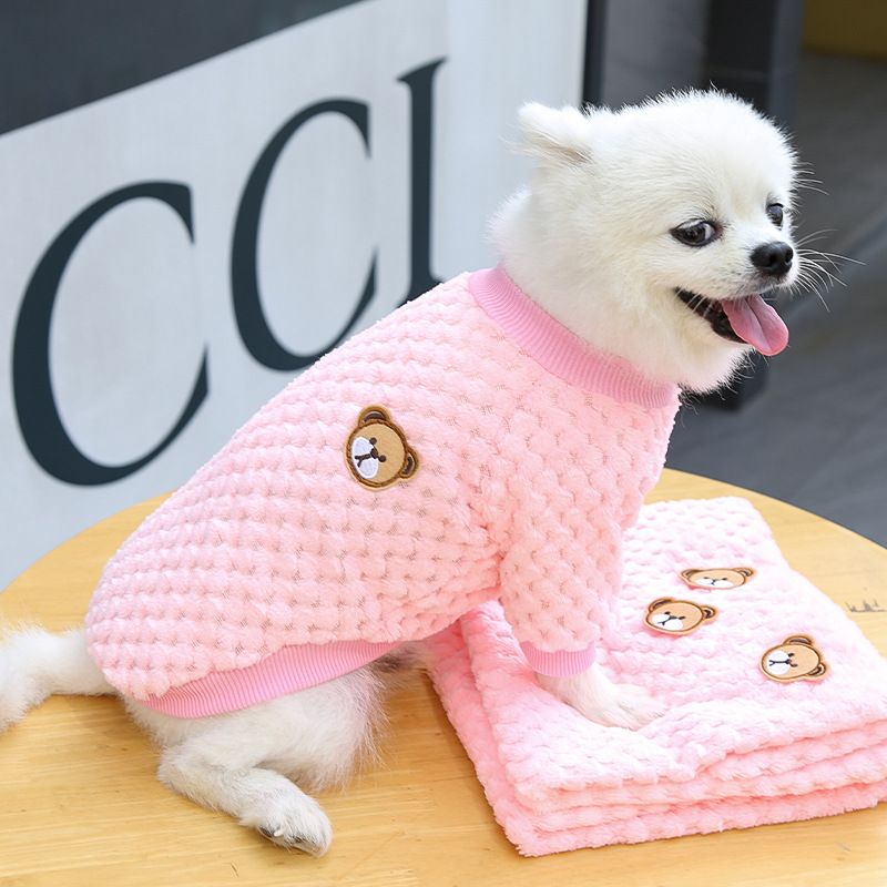 Ropa para perros pequeños y grandes, ropa para gatos, otoño e invierno, nuevos suministros para mascotas, ropa de vellón, método, cubo, ropa de dos patas, cuadros_voghion.com