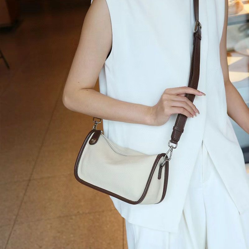 Echtes Leder Knödel Tasche 2024 Neue Weiße Pendler Kleine Mode Achsel High-End-Damen, Crossbody_voghion.com