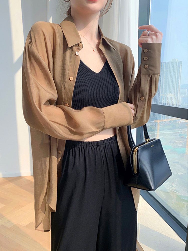 Tencel for women in summer 2024, thin and high-end, new chiffon camisole dress with sun protection shirt on the outside_voghion.com