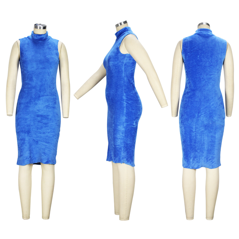 Women's clothing temperament dress and coat two-piece fashion loose long cardigan velvet suit_voghion.com