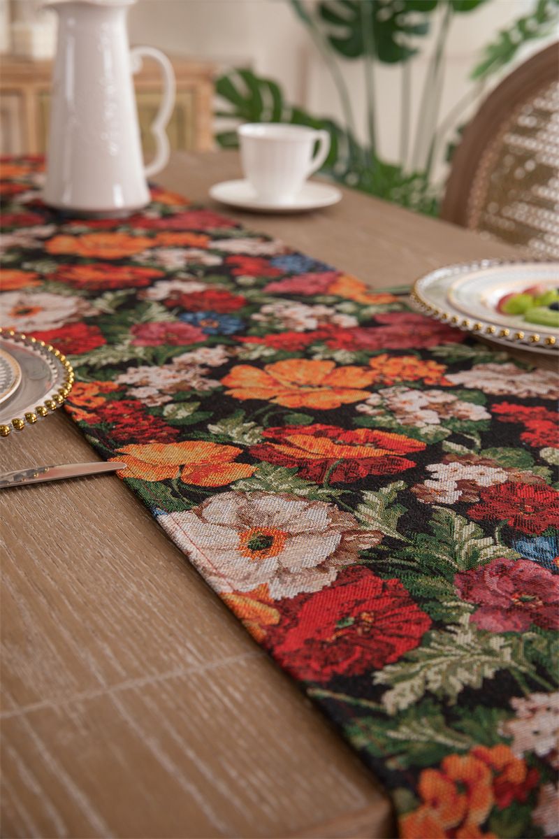 Nuovo copritavolo da caffè in stile americano con nappa in jacquard di poliestere, copriletto e copriletto_voghion.com