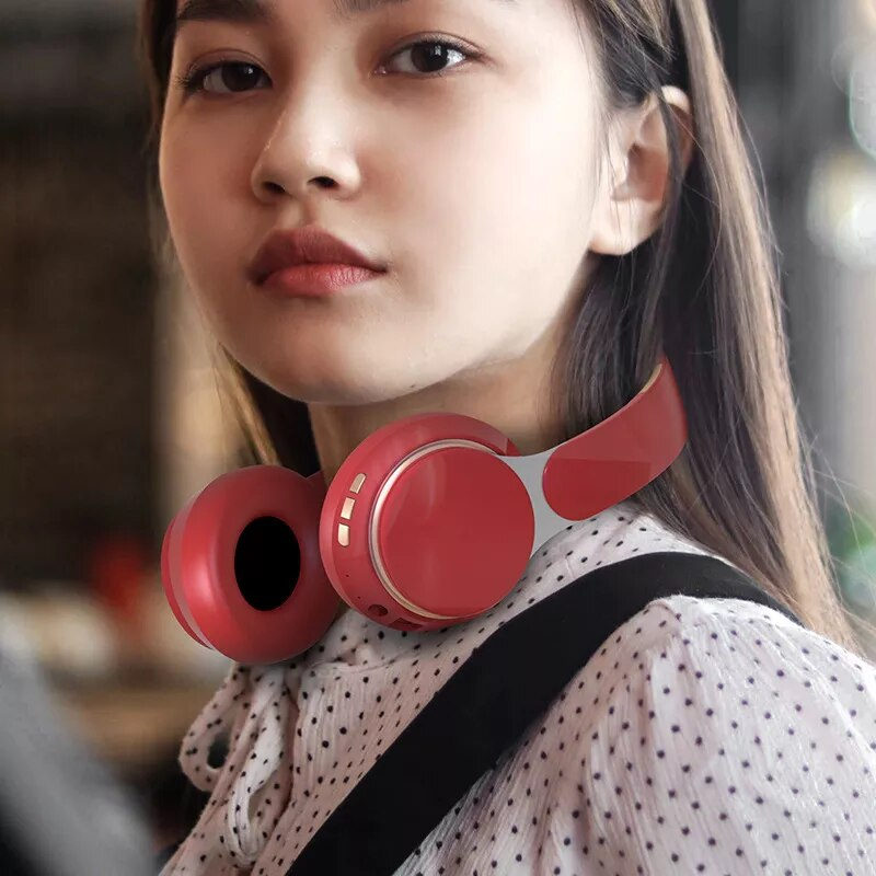 Wireless Headphones Bluetooth 5.0 USB Adaptor Stereo Headset Foldable Helmet Earbuds with Mic for Samsung Xiaomi TV_voghion.com
