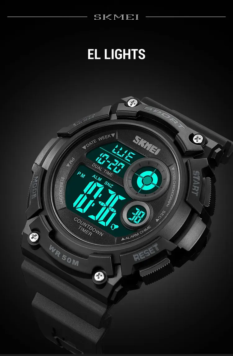 Orologio da polso elettronico alla moda per bambini, studenti, adolescenti, resistente all'acqua, orologi digitali sportivi per uomo_voghion.com