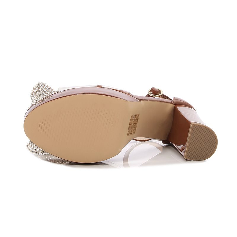 Sandali con tacco alto a farfalla, con punta tonda, aperti, con diamanti, da tavolo, con fiori, grandi, sandali con tacco alto_voghion.com