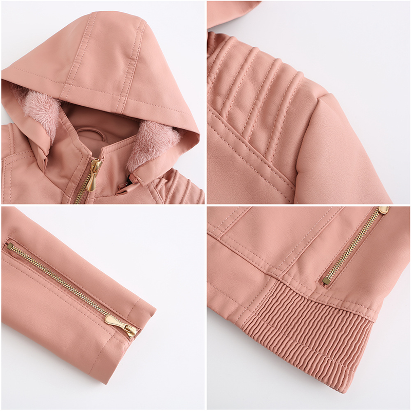 Dammekleeder Hierscht a Wanter Kapuzen Liederjacket Ofnehmbar Hutt Reißverschluss Laangärm Plus Fleece Liederjacket_voghion.com