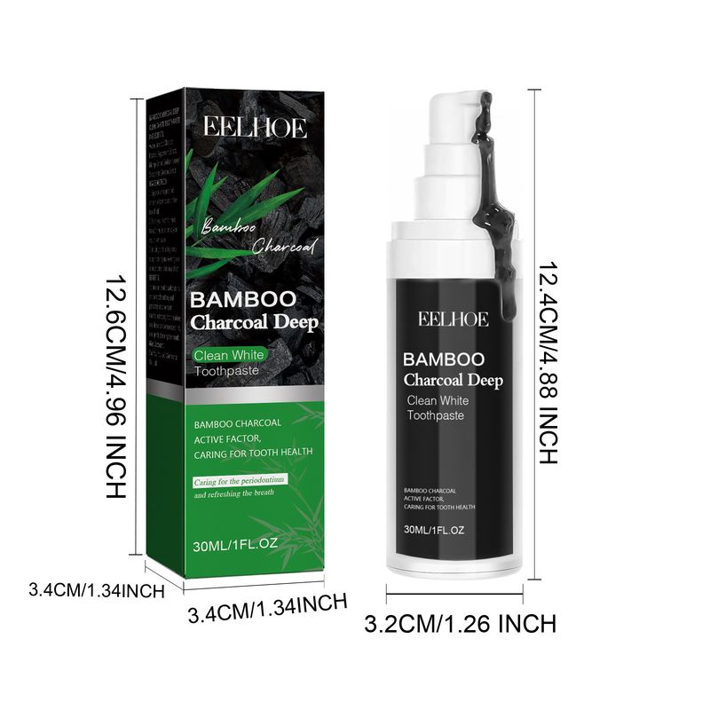 Il prodotto schiarente illumina i denti bianchi, lo smalto forte, la rimozione facile delle macchie, il dentifricio al carbone di bambù con alito fresco_voghion.com
