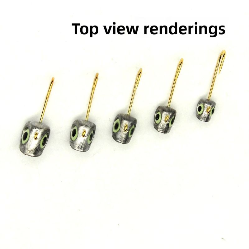 Luminous Root Lure Micro Lead Head Hook Set Bass Mandarin Fish Sea Fishing Wave T Tail Small Soft Worm 3cm_voghion.com