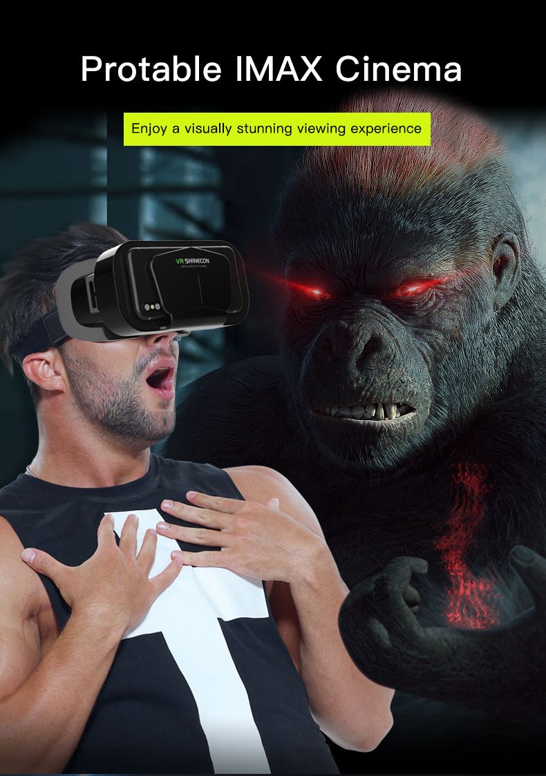 Cross border hot selling VRSHINECON Qianhuan VR glasses G10 virtual reality panoramic large screen mobile phone VR glasses_voghion.com