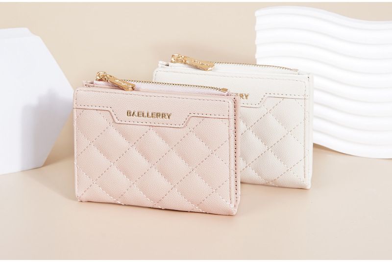 Women's Wallet, Warm-colored Short Snap Zipper Coin Purse, Card Holder, Wallet, High-end Fashion, Classic and Practical Wallet.baellerry _voghion.com
