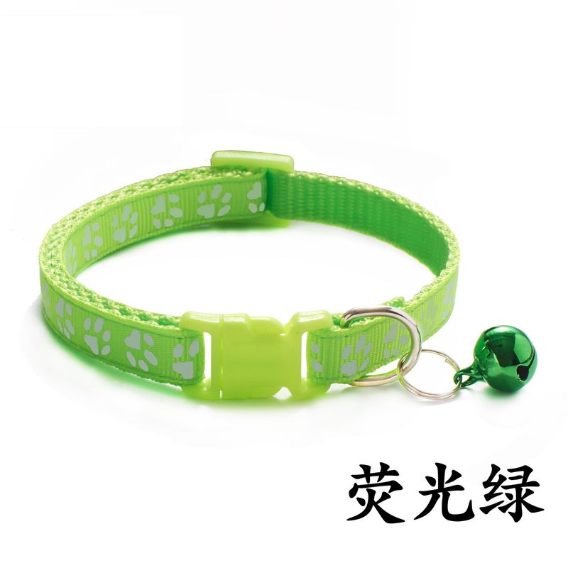 Supplies Cat Bell Collar Dog Print Neckband Adjustable Size Multiple Colors Available Pet Accessories_voghion.com
