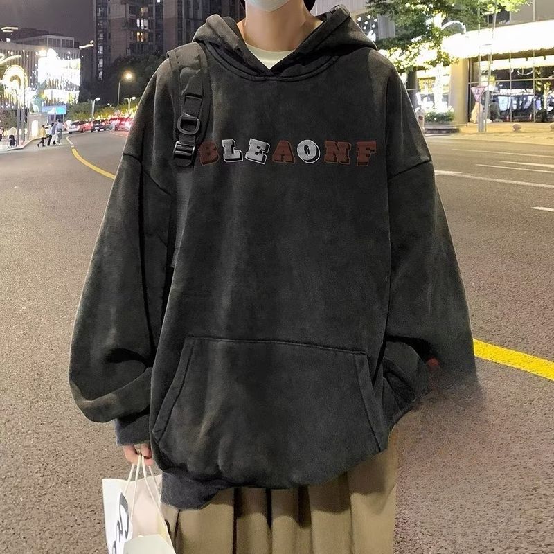 High Street Vibe Fleece Thickened Sweater Men's Ruffian Handsome High Sense_voghion.com