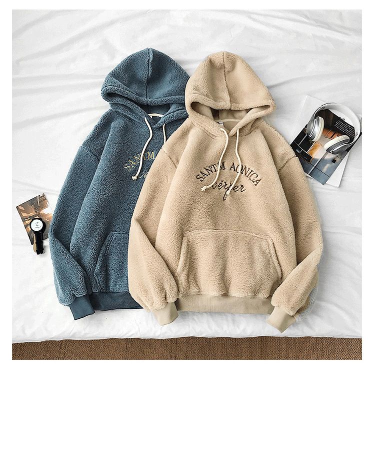 Koreanischer Streetwear-Hoodie – Übergroßer Pullover mit Fleecefutter für Männer, Unisex-Design mit kuscheliger Sherpa-Innenseite, trendige Freizeitkleidung (M-3XL)_voghion.com