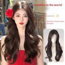 Parrucca da donna con capelli lunghi e ricci, pezzo unico, alto livello, francese, riccio, soffice, aumento invisibile, pezzo di estensione dei capelli senza soluzione di continuità_voghion.com