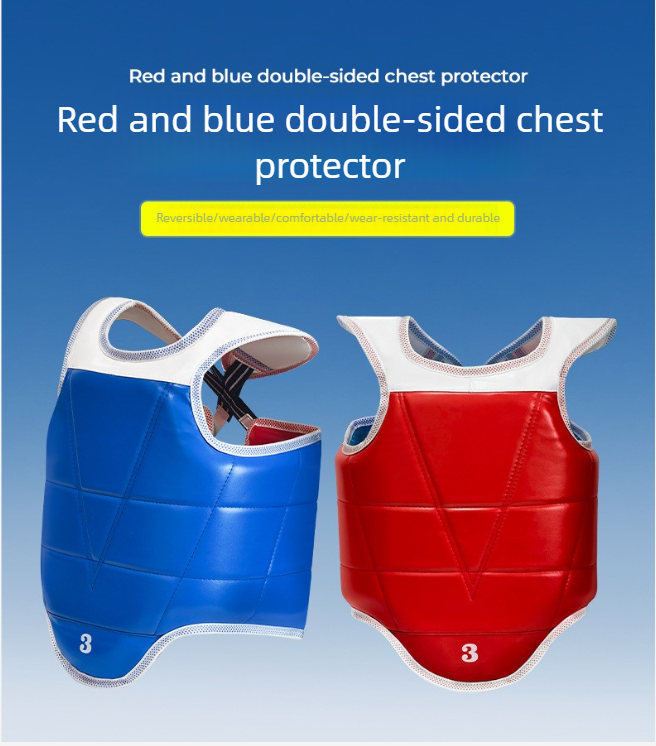 Muay Thai Plain Taekwondo Sanda Competition Training Fighting Upgraded Version Gym Special Chest Protector_voghion.com