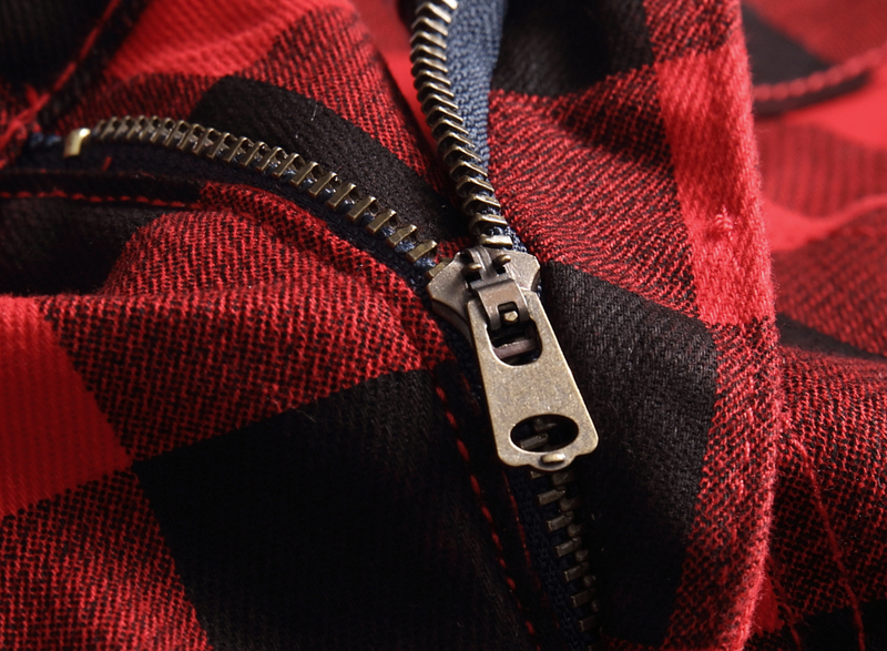 Herreklær Slanke stretchmønstrede rutete jeans med personlighetstrekk_voghion.com