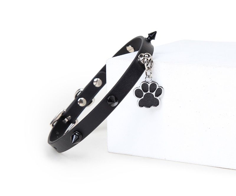 LuvBox SM Punk Dog Paw Tag Choker Collare da collo Guinzaglio Giocattoli sessuali per adulti Catena per clavicola_voghion.com