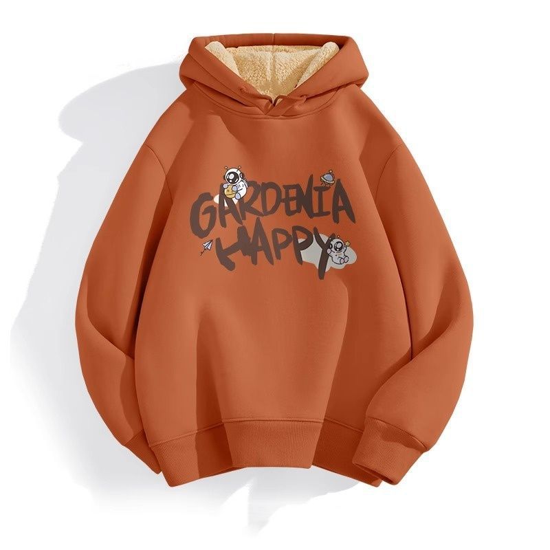 Felpa con cappuccio da uomo in pile invernale, stile hip hop americano, in lana di agnello, con parte superiore ispessita, per studenti 12 anni_voghion.com