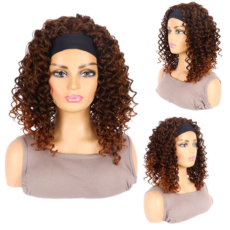 Parrucche sintetiche con clip, parrucche alla moda in seta ad alta temperatura, parrucche africane sfumate, set di capelli con nastro di ghiaccio, ricci piccoli e soffici, lunghi e medi da donna_voghion.com