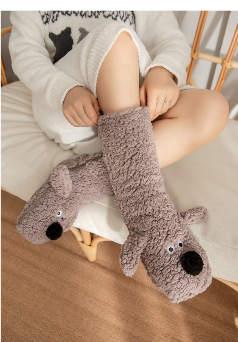 Ladies Winter Warm Plush Socks Thickened Coral Plush Socks Plush Socks Sleeping Home Floor Socks_voghion.com