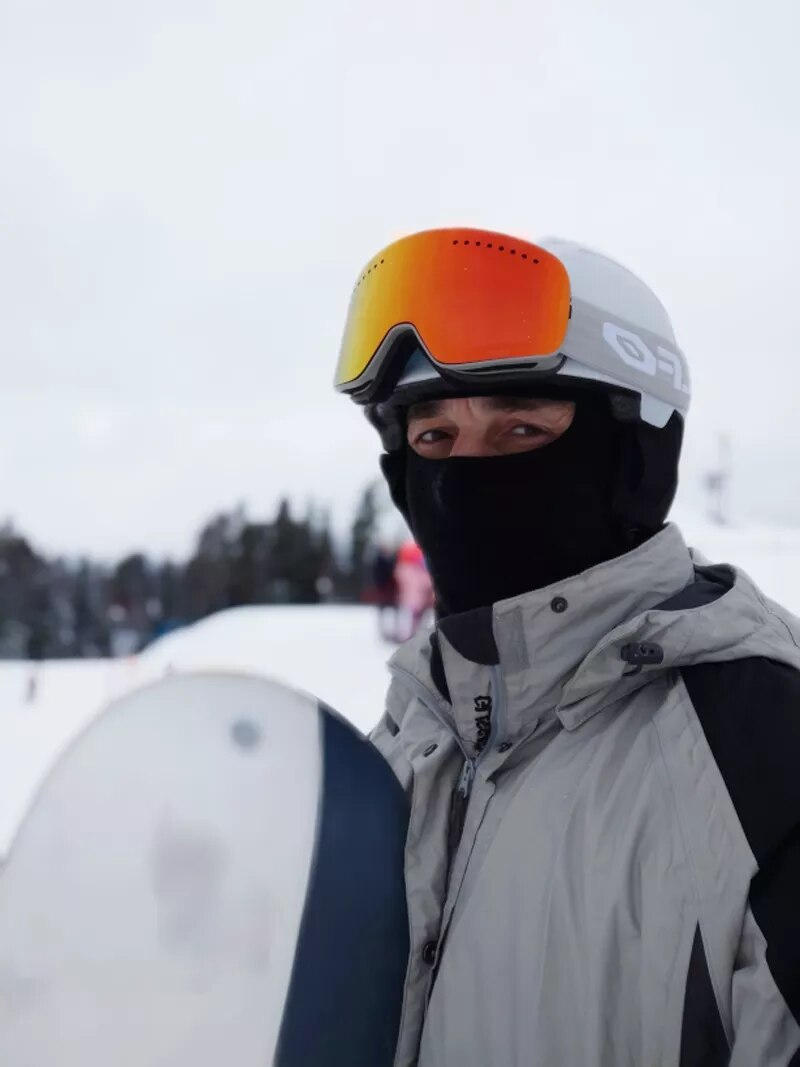 Skibril met magnetische dubbellaagse gepolariseerde lens Skiën Anti-condens UV400 Snowboardbril Heren Dames Skibril Brillenkoker_voghion.com