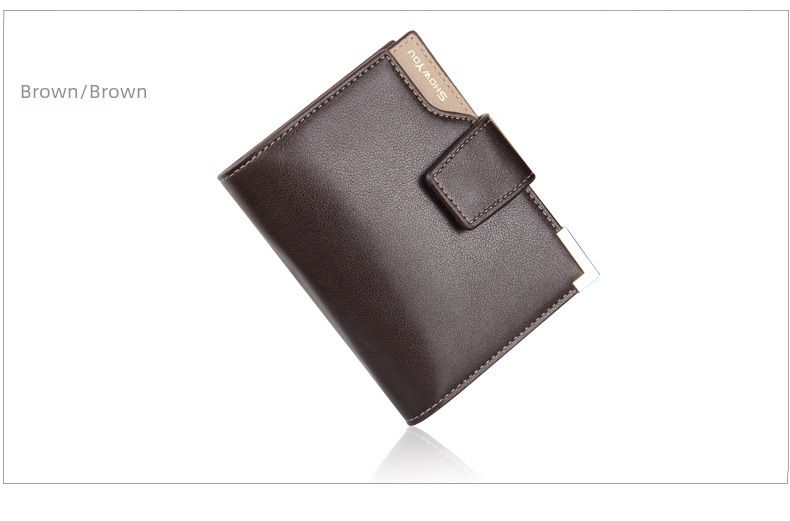 Casual Men's Wallet Multi-functional Wallet Zipper Buckle Three Fold Coin Wallet_voghion.com