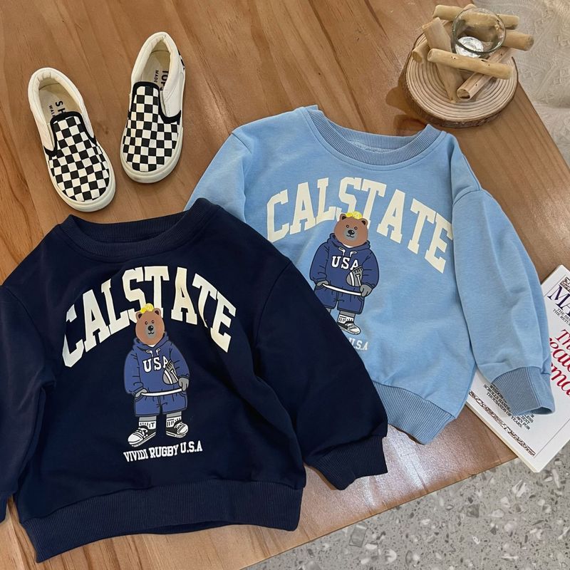 Dětské oblečení 2024 nové dětské podzimní a zimní overaly pro chlapce a dívky mikiny a tepláky s kresleným medvídkem dvoudílné overaly dětské sportovní oblečení_voghion.com