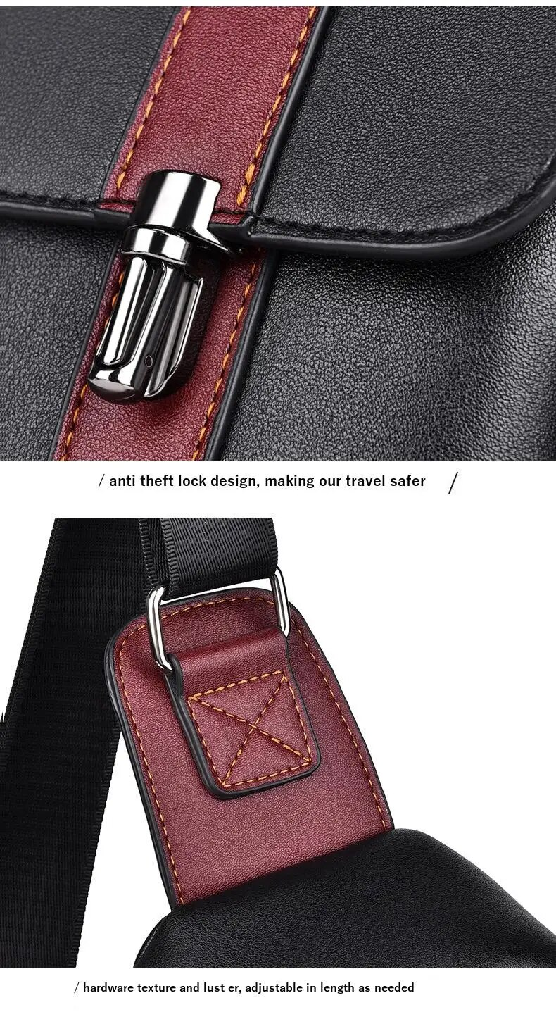 Bolso de pecho para hombre, bandolera, informal, de negocios, de moda, para colgar, mochila pequeña, novedad de 2023_voghion.com