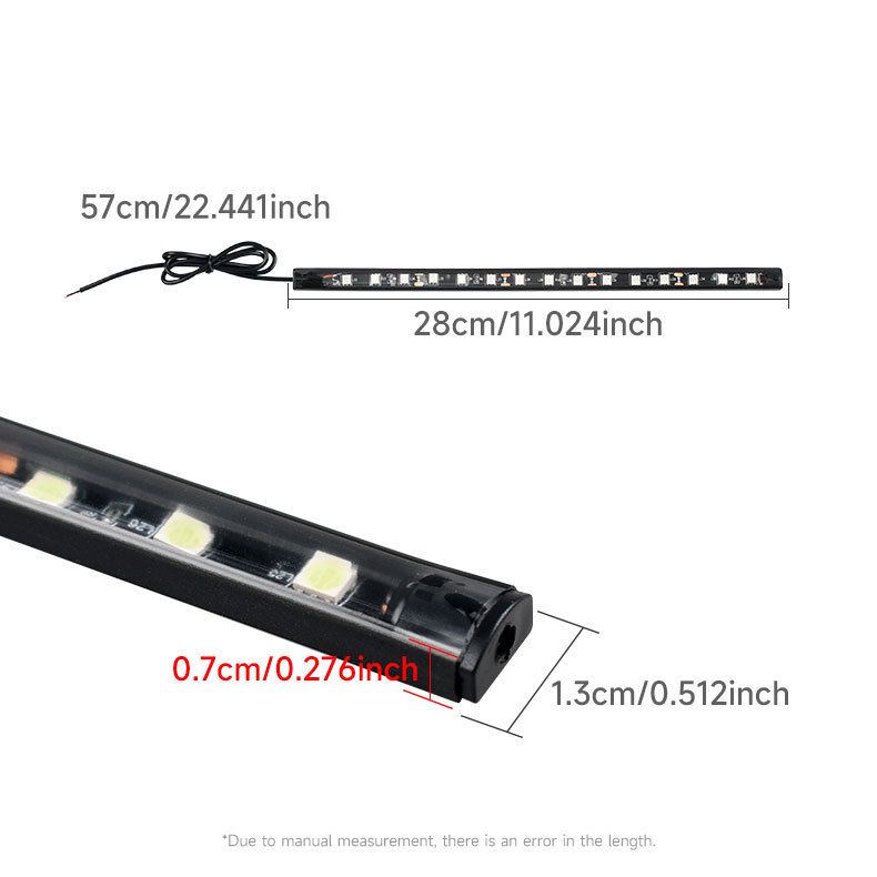 illuminazione d'atmosfera a LED per auto e moto di vendita calda, 6 strisce di luce per telaio, luce per piedi, barra luminosa ad alta luminosità_voghion.com