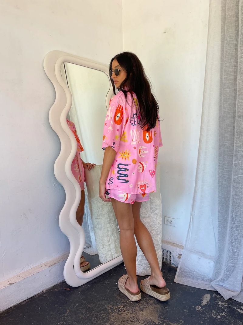 Women's Fashion Casual Suit Printed Shorts Tie-Draw Elastic _voghion.com