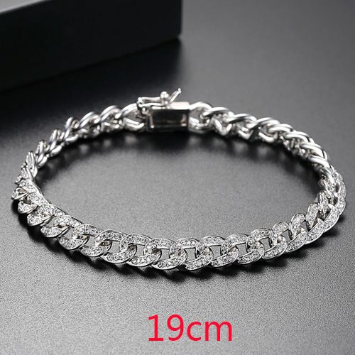 Jinse Hip-Hop Unisex Fashion Minimalist Style Internet Celebrity Thin Cuban Chain Bracelet_voghion.com