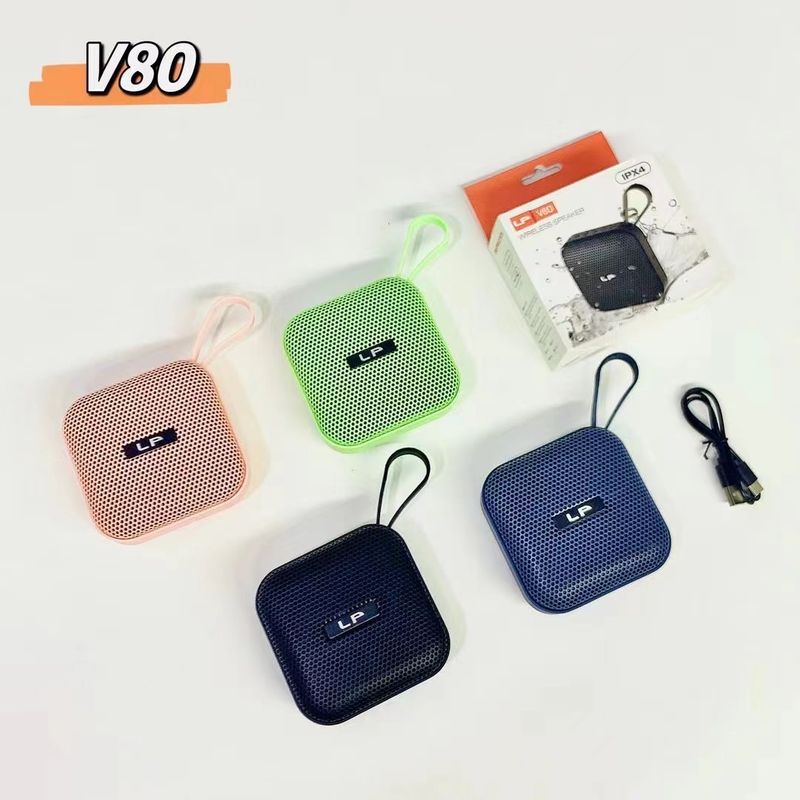 Nieuwe LP-V80 Bluetooth-luidspreker, draagbare radiokaartinvoeging, waterdichte subwoofer voor buiten, geschenkluidspreker_voghion.com
