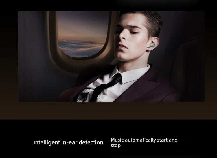 High-End Black Technology V8 Bluetooth Headset HiFi Sound Quality Noise Reduction Waterproof Digital Display_voghion.com
