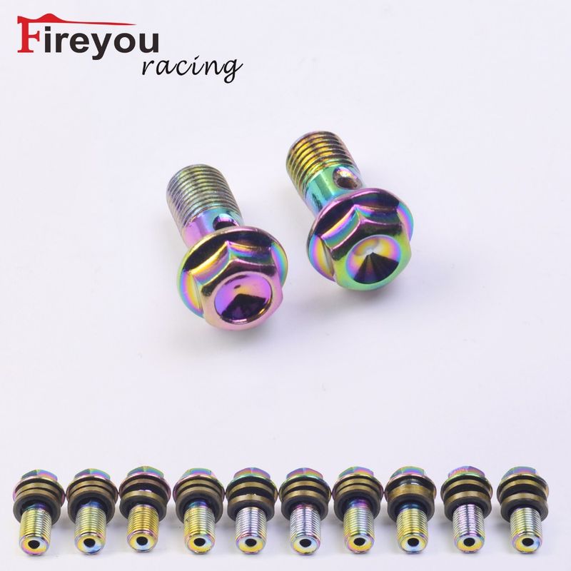 Fireyouracing Motorcycle Brake Hose Hydraulic Clutch Pump Master Cyder Banjo Screw Oil Output Bolts Nuts M10 Colorfuls_voghion.com