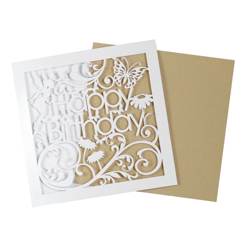 Biglietto di auguri di compleanno con farfalla e elfo, stile europeo, all'ingrosso, di Lillian Hollow_voghion.com