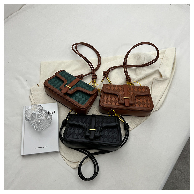 Baigou Women's Bag New Trapezoidal Saddle Bag Women's Rhombus Messenger bag European and American popular Wizard of Oz women's bag_voghion.com