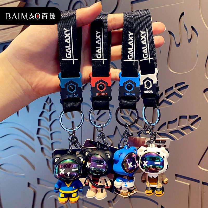 Baimao Epoxy Trendy Cool Bear Pendant For Men And Women Cute Exquisite Car Keychain Backpack Decoration_voghion.com
