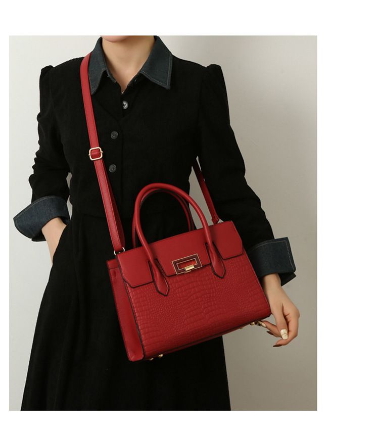 2024 nuova borsa a tracolla minimalista urbana per mamma, borsa a tracolla da donna, classico motivo a pelle di serpente_voghion.com