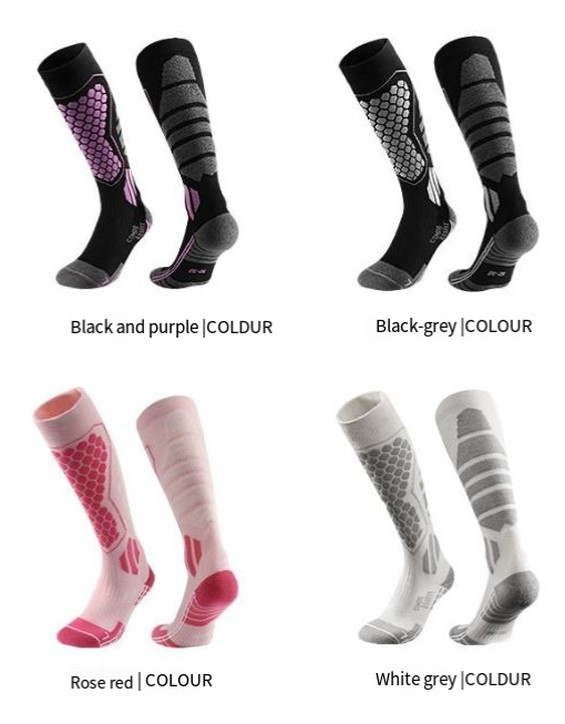 Profesjonalne skarpetki narciarskie męskie damskie zimowe do sportów na świeżym powietrzu wełniane długie pogrubione ciepłe i odporne na zimno_voghion.com