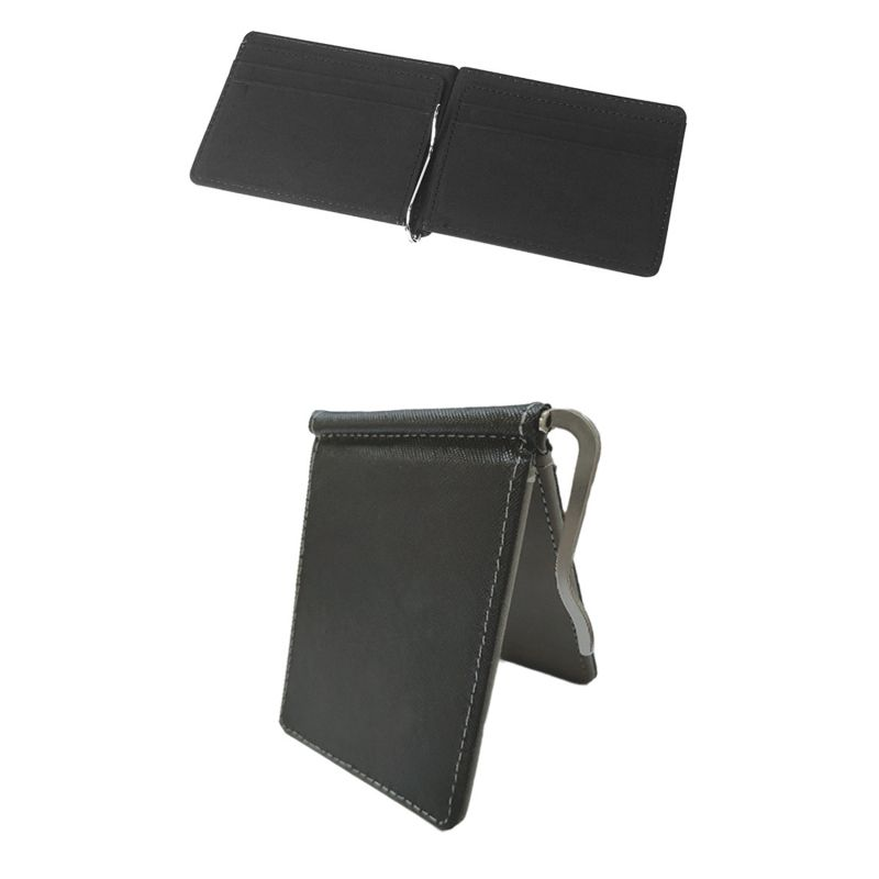 Mode Kurze Haut Brieftaschen Geldbörsen PU Leder Geld Clips Sollid Dünne Brieftasche Männer Geldbörse ID Kreditkarte_voghion.com