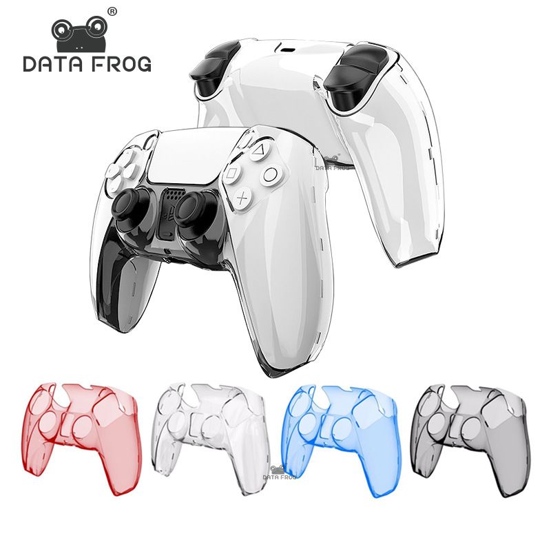 Étui rigide de protection en cristal pour contrôleur PS5, poignée fendue transparente pour PC de jeu_voghion.com