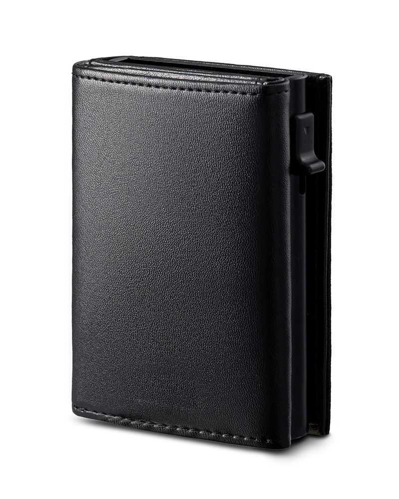 Heren portemonnee kaarthouders RFID Guangzhou grote capaciteit portemonnee aluminiumlegering koolstofvezel kaarthouder zijwaarts duwen automatisch drievoudig opvouwbaar draagbaar_voghion.com