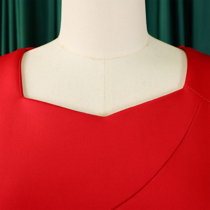 Women's Clothing fashion temperament elegant ruffled solid color hip wrapped _voghion.com