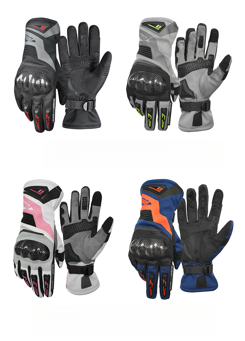 Luvas de inverno para motociclismo OnesAgain, longas, impermeáveis, resistentes ao vento e quentes, para homens e mulheres, com proteção anti-queda._voghion.com