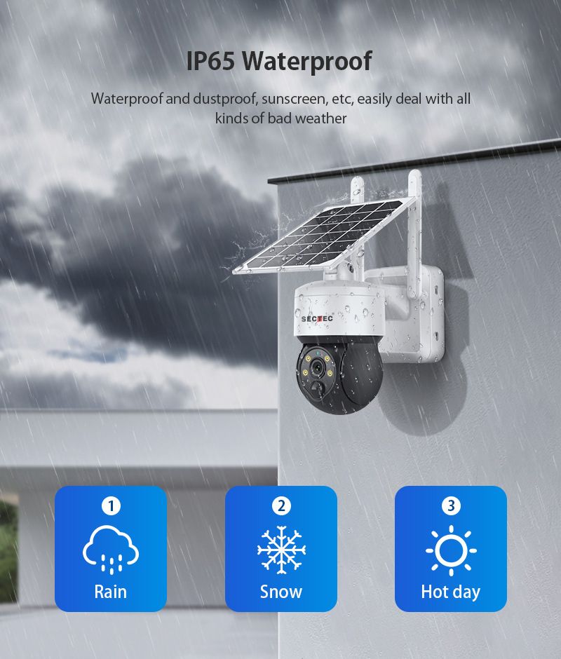 Solar Camera 4MP Wireless WiFi Surveillance Camera 2K Outdoor 4G Solar Surveillance_voghion.com