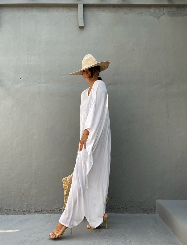 Vêtements pour femmes, nouveau style, chemisier uni en rayonne, jupe longue, ample, pour vacances en bord de mer, maillot de bain, robe, vêtements d'extérieur pour femmes_voghion.com